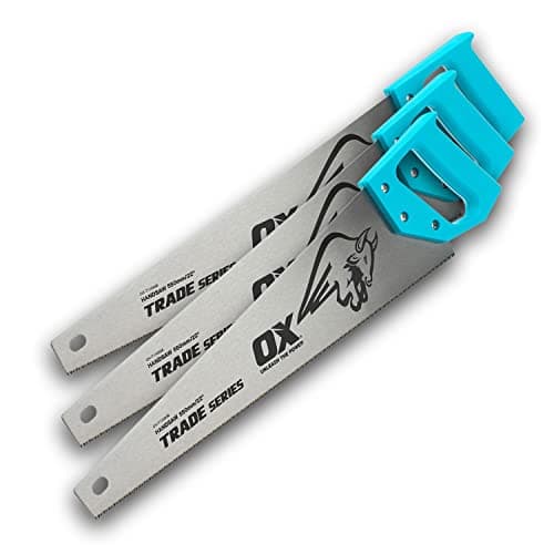 Image of OX Trade Hand Saw 22 Inch / 550mm - Triple Pack, Blue/Black