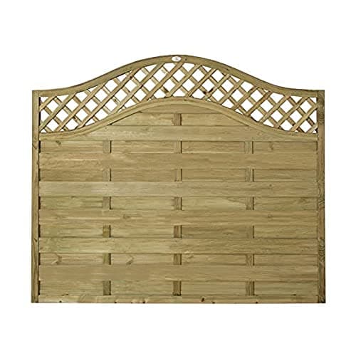 Image of Forest Garden 1.8m x 1.5m Pressure Treated Decorative Europa Prague Fence Panel - Pack of 4