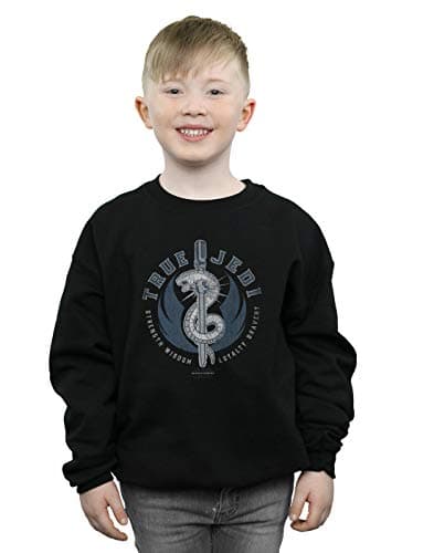 Image of Absolute Cult Star Wars The Rise Of Skywalker True Jedi Blue Boys Sweatshirt Black 7-8 Years