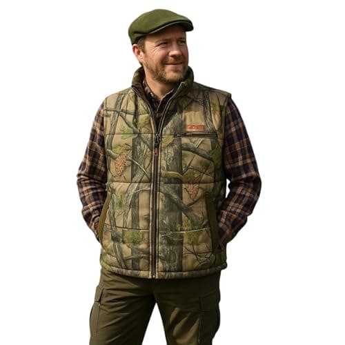 Image of Game Technical Apparel Mens HB410 Vantage Camouflage Padded Bodywarmer - Jungle Print Camo Gilet