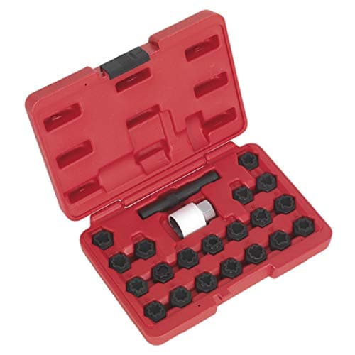Image of Sealey Sx206 Locking Wheel Nut Key Set 22Pc - Audi