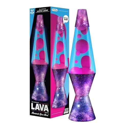 Image of Lava Lamp - 14.5" Cosmic Flow - The Original Motion Lamp - Pink and Blue Liquid with Printed Base - Item #2409
