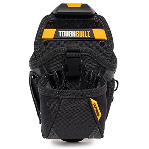 Image of ToughBuilt - Drill Holster Specialist - Covered Accessory Pocket, 15 Pockets, 7 Drill Pockets & 2 Screw Driver Loops, Carabiner Attachments Loops (Patented ClipTech Hub & Work Belts) (TB-CT-20-LX-UK)