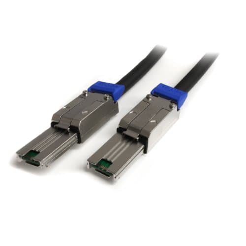Image of StarTech.com 1m External Mini SAS Cable - Serial Attached SCSI SFF-8088 to SFF-8088 - 2x SFF-8088 (M) - 1 meter, Black (ISAS88881)