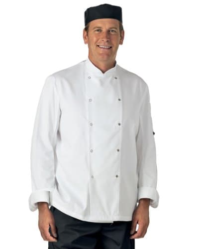 Image of DENNY'S DD08 LIGHTWEIGHT CHEFS JACKET WHITE S-XXXL (SMALL - 36/38")