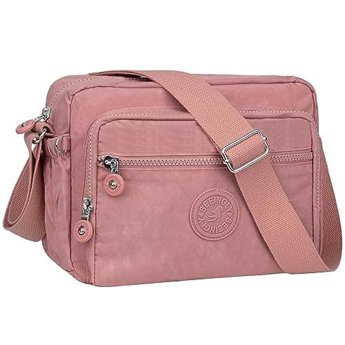 Image of NEWIROVE Women's Cross-Body Bags Shoulder Bags Women Satchel Bag Messenger Bag Cross Over Body Bags Crossbody Bags for Women Lady, Shopping, Working and Travel,Pink