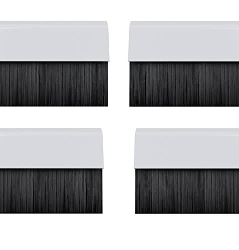 Image of STORMGUARD 02AM0020914W BDS Cover Clip Bottom of The Door Brush Draught Seal, White, 914 mm, Set of 4 Piece