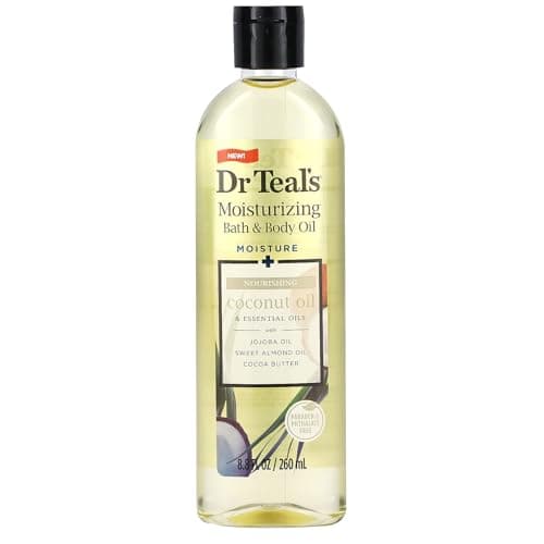 Image of Dr Teal's Moisturizing Bath & Body Oil With Essential Oils - Nourishing Coconut, Jojoba, Sweet Almond and Cocoa Butter 8.8 oz
