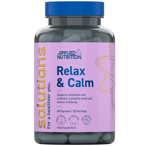 Image of Applied Nutrition - Solutions - Relax & Calm - High Strength Capsules - Best Mood Enhancer - Best Stress Relief - Enhances Mental Wellbeing - (60 Capsules - 30 Servings)