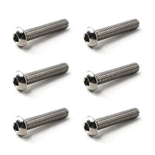 Image of M12x35 Button Head Hex Socket Drive Screws 304 Stainless Steel Button Head Cap Screws (Pack of 6)