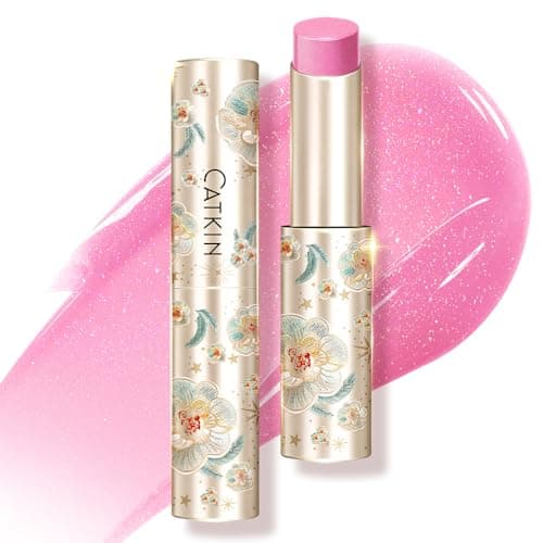 Image of CATKIN Glossy Tinted Lip Balm, Hydrating Natural Lip Repair Melting Balm, Sheer Colour Plumping Lip Gloss, Butter Formula for Dry Cracked Lips, 3.4g