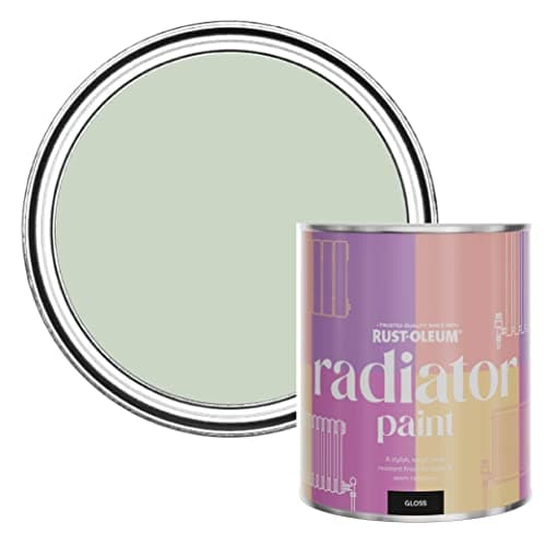 Image of Rust-Oleum Green Heat Resistant Radiator Paint in Gloss Finish - Laurel Green 750ml