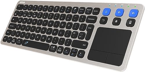 Image of Arteck Universal 2.4G Wireless and Bluetooth Touch TV keyboard Multi-Device with Easy Media Control and Build-in Touchpad Wireless Keyboard for Smart TV, TV Box, TV-Connected Computer, Mac, HTPC
