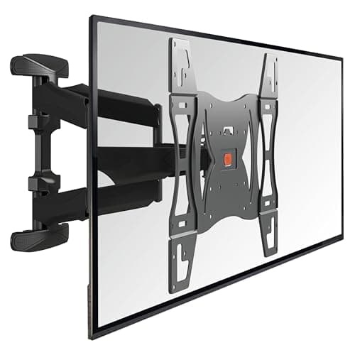 Image of Vogel's BASE 45L full-motion TV wall mount for 40-82 inch TVs, max. 99 lbs (45 kg), swivels up to 180º, tiltable, TV wall mount, max. VESA 600x400, Universal compatibility, Black