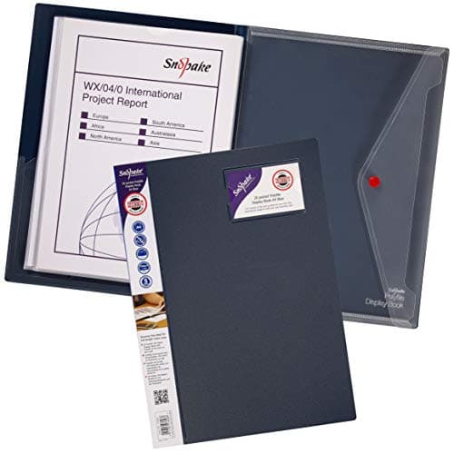 Image of Snopake A4 Polyfile Display Book 20 Pockets – Blue [Pack of 5] Ref: 12367