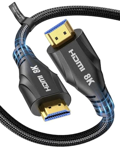 Image of Cratree HDMI Cable 6M,8K High Speed HDMI Cable 4K 120hz 8K 60hz 48Gbps,HDCP 2.3 Dolby Atmos Vision eARC Compatible with HDTV PS5 Xbox Blu-ray Monitor Laptop