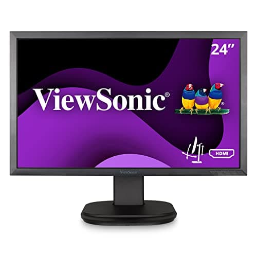 Image of ViewSonic VG2439SMH-2 24 Inch Full HD Monitor with HDMI, VGA, DisplayPort, Adjustable Stand, Eye Care for Work and Study at Home, Black