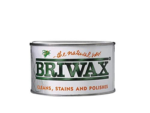 Image of Briwax Original Medium Brown Wax Furniture Polish 400g with 3 Pack of Linf Free Cloths