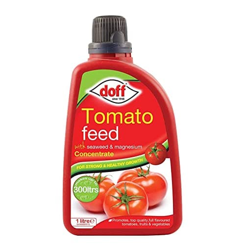 Image of Doff Tomato Feed for Growing Tomatoes, Fruits and Other Vegetables - Fertiliser High Potash with Seaweed and Magnesium Healthy Growth for Indoor and Outdoor Planting (1 Litre)