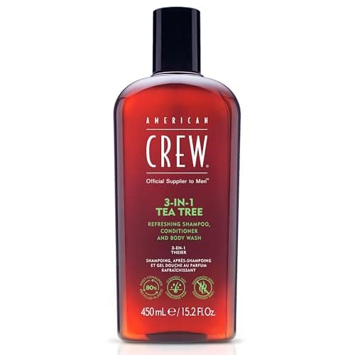 Image of American Crew 3-in-1 Shampoo, Conditioner & Body Wash Tea Tree 450ml
