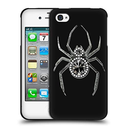 Image of Head Case Designs Brooch 3 Lady Hale Spider Brooch Black Soft Gel Case Compatible With Apple iPhone 4 / iPhone 4S