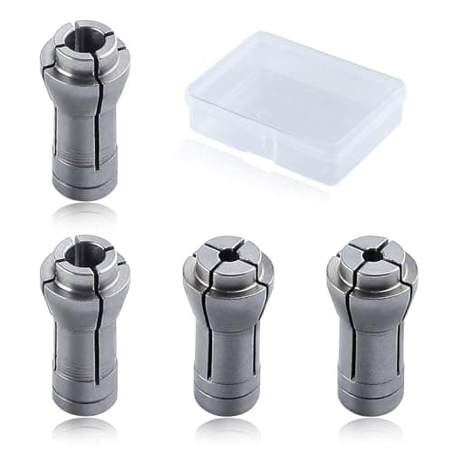 Image of SPEEDWOX 4PCS Die Grinder Collet Adapter Chuck Grinding Machine Clamping Die Tool Small Grinder Collet Set 1/4 to 1/8 Inch Adapter 2 Pack 3mm and 2 Pack 6mm