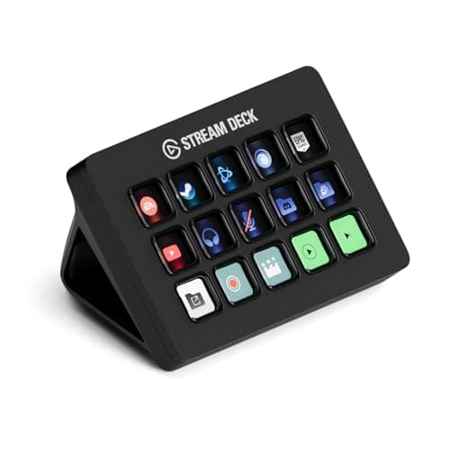 Image of Elgato Stream Deck MK.2 – Studio Controller, 15 macro keys, trigger actions in apps and software like OBS, Twitch, ​YouTube and more, works with Mac and PC