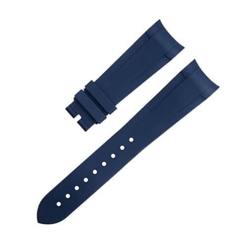 Image of 22mm Fluoro Rubber Special Watch band 41mm Dial For Tudor Strap Bay GMT Curved End Folding Buckle Wristband Bracelet