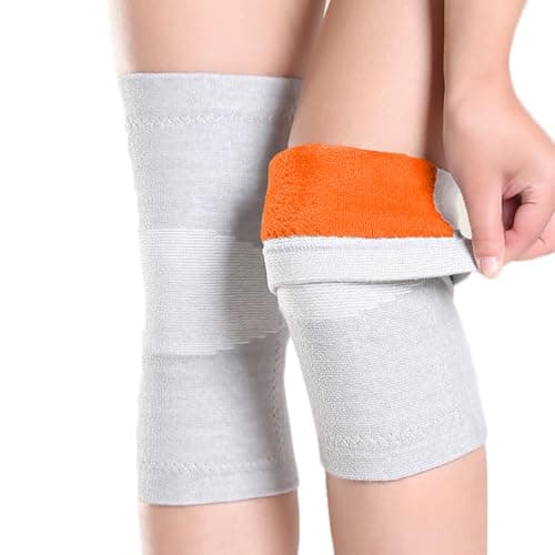 Image of Ccomage Thicken Knee Warmer with Warm Lining Stretchy Knit Knee Braces Soft Arthritic Knee Sleeve Night Sleep Knee Protector Sleeve Knee Pain Relief Knees Braces for Men Women Elderly
