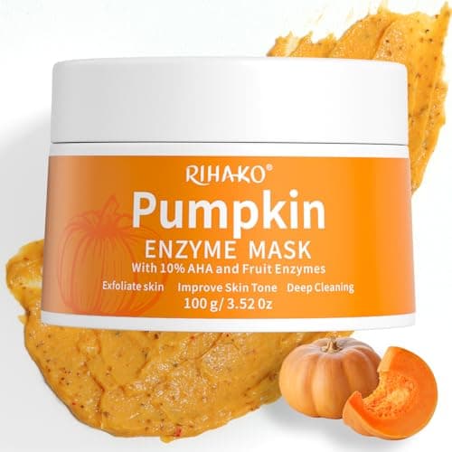 Image of Pumpkin Enzyme Mask, Brightening Exfoliating Facial Mask For Dead Skin,Dullness Dark Spots, Uneven Skin Tone,Large Pores and Brightens Skin, Enzyme Exfoliant for Face, 100g