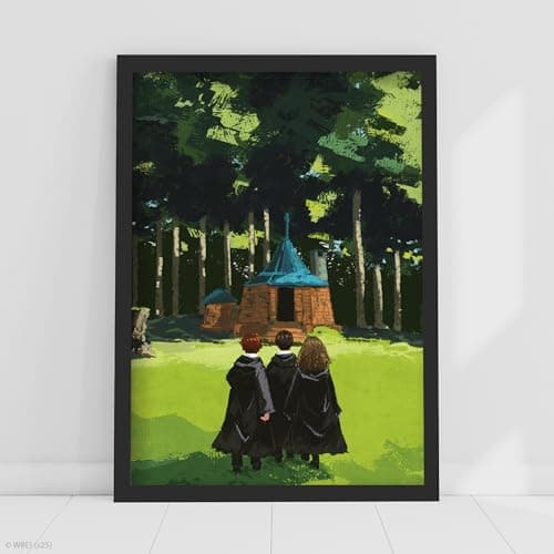 Image of Harry Potter Print - Trio Walking to Hagrid's Hut Poster Wall Art (29.7cm x 42cm - A3)