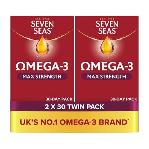 Image of Seven Seas Omega-3 Fish Oil, Max Strength, 60 Capsules, 2 Months Supply (2 X 30 Days Twin Pack)