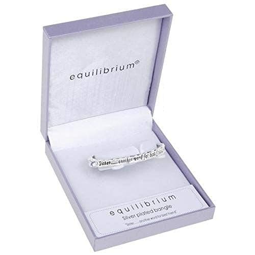 Image of equilibrium Silver Plated Bangle - Sister..Another Word for Best Friend