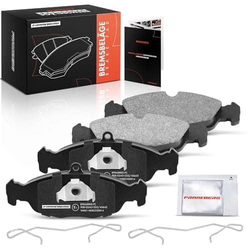 Image of Frankberg Brake Pad Set incl. 4x Pads Front Compatible with Astra F CC T92 Corsa A CC S83 Astra F Caravan T92 Astra F Cabriolet T92 Astra F Replace# 093176120