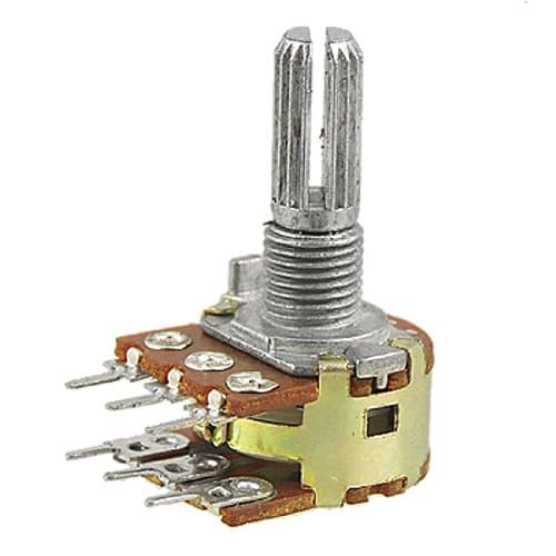 Image of sourcingmap Knutled Shaft Dual Taper Linear Potentiometer 5K ohm B5K