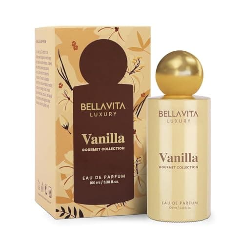 Image of Bellavita Luxury Vanilla Eau de Parfum | 100 ml (3.4 fl.oz.) | Perfume for Men and Women | Gourmet, Coconut, Vanilla and White Musk Notes | Women's Day Special