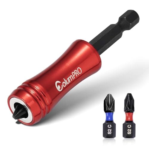 Image of ColumPRO Double Strong Magnetic Bit Holder Set for Countersinking | 1 Magnetic Drill Bit Holder, Two 25 MM PZ2 Bits & One 25 MM PH2 Bit.