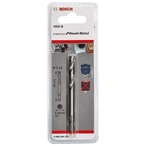 Image of Bosch Professional 1x Pilot Drill Bit Plus HSS-G (Socket 3/8" Hexagonal Shank, 7.15 x 85 mm, Accessory Hole Saw)