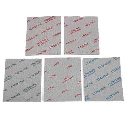 Image of Made with 3M Soft Pads, Pack of 5, Sanding Sponge, Sanding Pad, Sanding and Polishing, Wet or Dry Sanding, Foam Pads, Washable, Grit: Medium, Fine, Superfine, Ultrafine, Microfine
