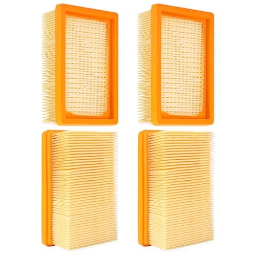 Image of 4 Pack Karcher wd6| filter|4PCSPremium Filter Replacement Parts for Karcher WD4, WD5, WD6, MV4, MV5, MV6 Wet and Dry Vacuum Cleaner Accessories 2.863-005.0 Flat Pleated Filter