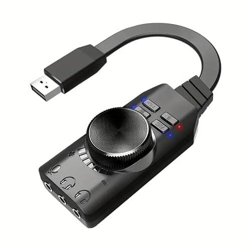 Image of Virtual 7.1 Channel USB External Sound Card Adapter Plug for PC Laptop PS5