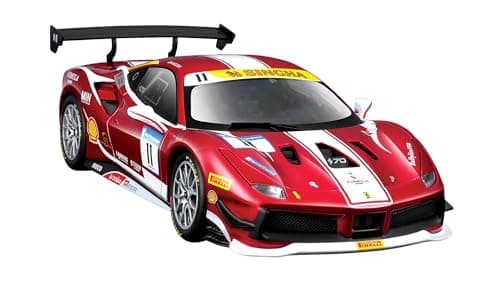 Image of Bburago Build-It-Yourself Die-Cast Supercar Model Kit - Ferrari 488 Challenge - 1:24 Scale - Exceptionally Detailed Collectable Replica Race Car