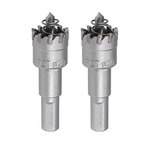 Image of sourcing map 20mm Carbide Hole Cutter, Hole Saws for Stainless Steel Sheet Metal, High Density Carbide Tooth, 2pcs