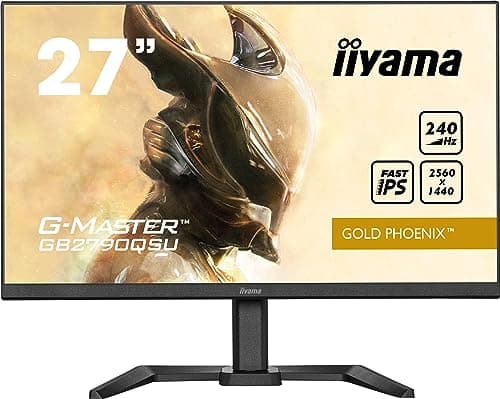 Image of iiyama G-Master Gold Phoenix GB2790QSU-B5 27 Inch Fast IPS LED Gaming Monitor WQHD HDMI DP USB 3.0 1ms 240Hz FreeSync Premium HDR400 Height Adjustment Pivot Black