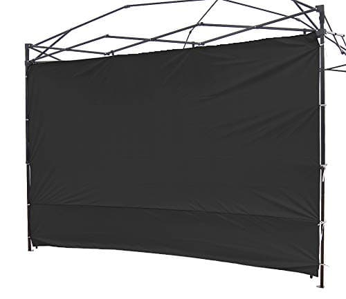 Image of Canopy Sunwall Sunshade Privacy Panel for 2.5M Gazebos Tent Waterproof Sun Wall for Straight Leg Gazebos 1 Pack Sidewall Only (Canopy Frame Not Included) Black Panel Wall