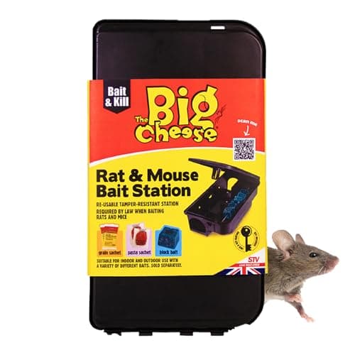 Image of The Big Cheese Rat & Mouse Bait Station - Reusable Tamper-Resistant & Weather-Proof Rat Bait Box - Lockable Lid, Compatible with Various Baits - Mouse Bait Box for Indoor & Outdoor Use