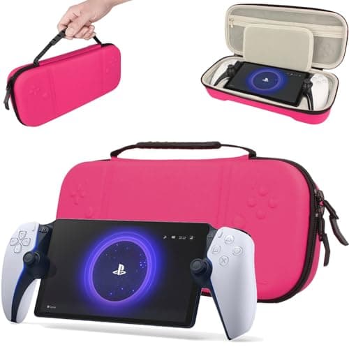 Image of TECHGEAR PS Portal Case, Hard Protective Carry Travel & Storage Case Cover Compatible with Sony PlayStation Portal Remote Player & Accessories [Pink]