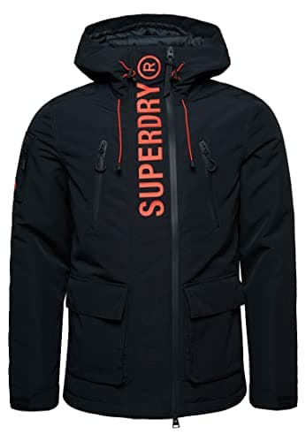 Image of Superdry Ultimate Windcheater Men's Jacket, Eclipse Navy/Bold Orange, S