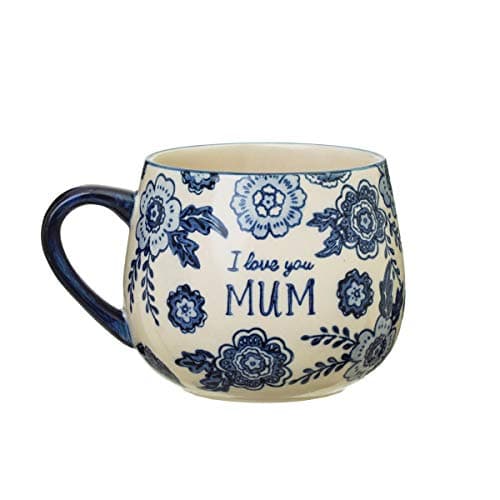 Image of Sass & Belle Blue Willow Mum Mug – I Love You Mum Floral Coffee Tea Mug Gift for Her – Ceramic Cup for Mother's Day, Birthday, or Everyday Thoughtful Moments