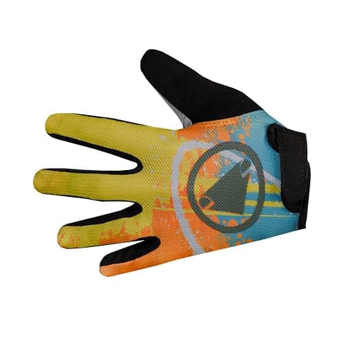 Image of Endura Hummvee Cycling Gloves | Silicone Grip Gloves, Yellow, 9-10 Years